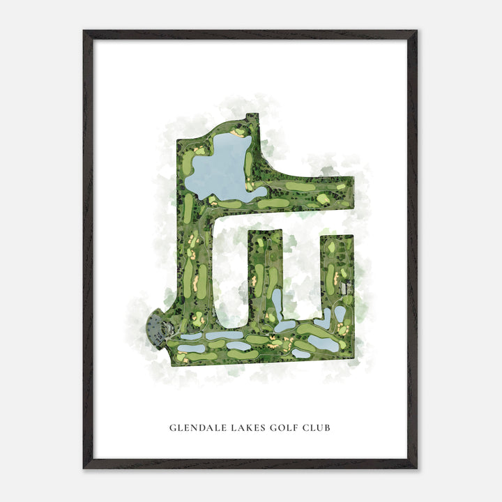 Print of Glendale Lakes Golf Club Classic Map