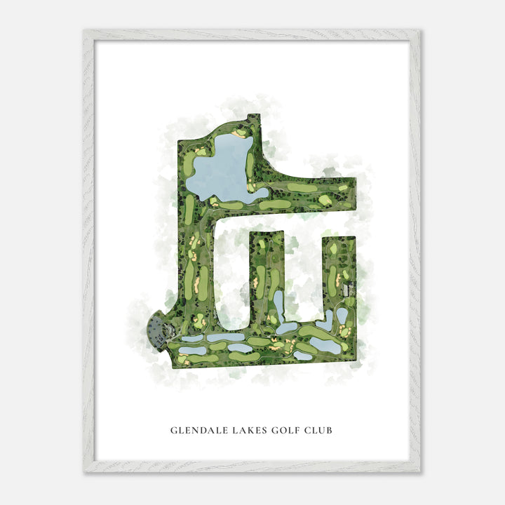 Print of Glendale Lakes Golf Club Classic Map