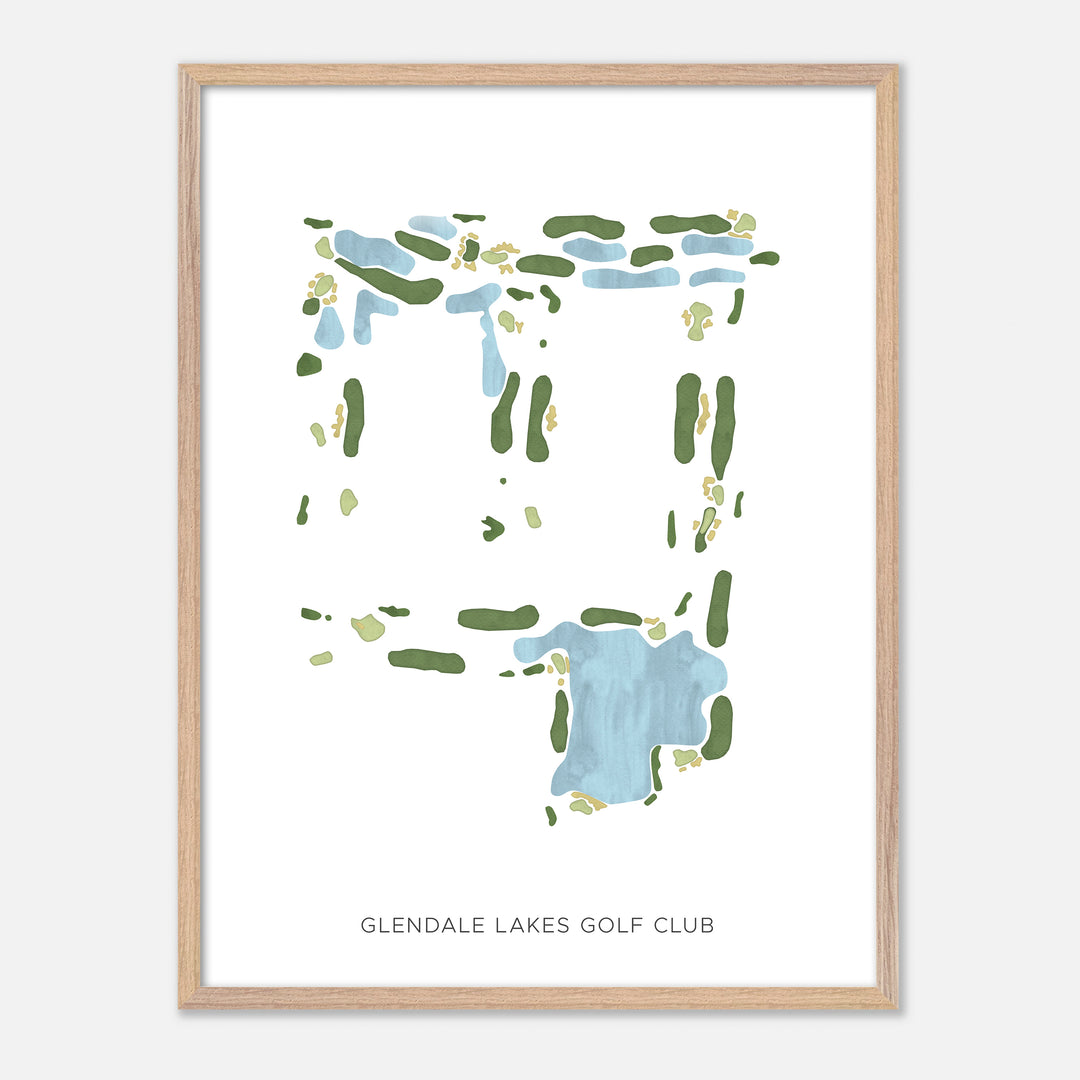 Print of Glendale Lakes Golf Club Modern Map
