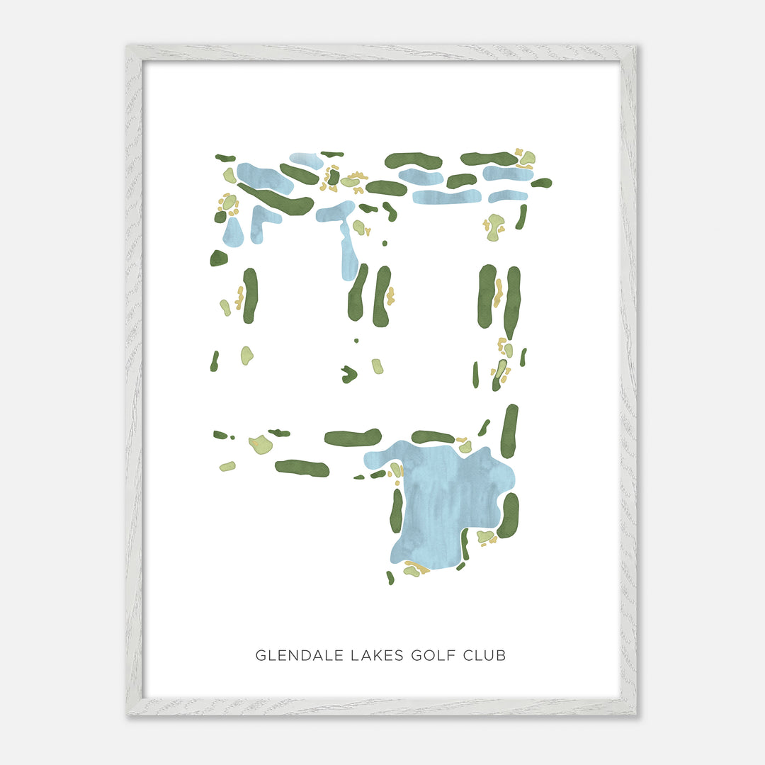 Print of Glendale Lakes Golf Club Modern Map