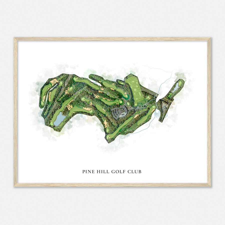 Print of Pine Hill Golf Club Classic Map