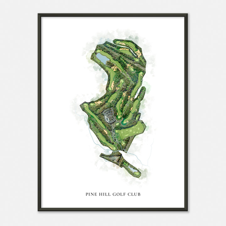 Print of Pine Hill Golf Club Classic Map