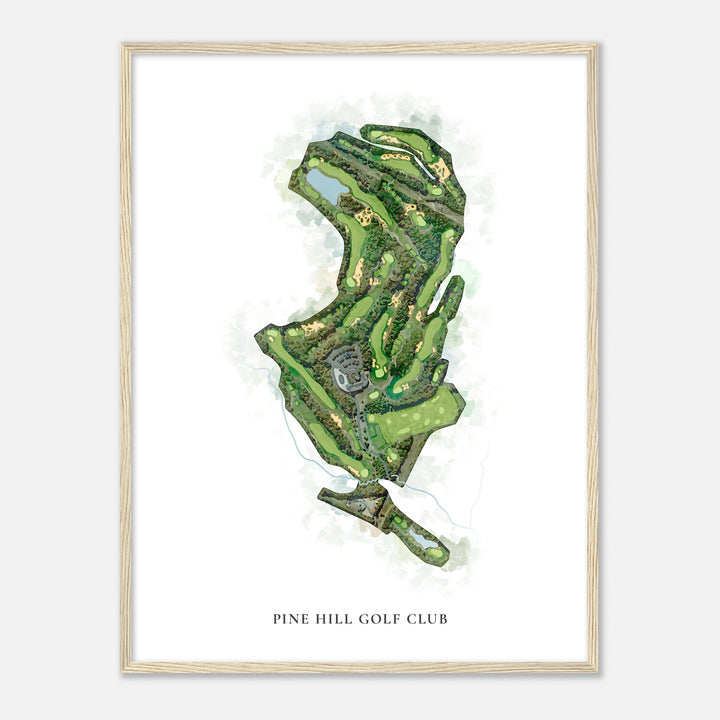 Print of Pine Hill Golf Club Classic Map