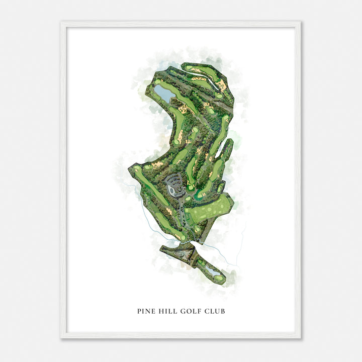 Print of Pine Hill Golf Club Classic Map