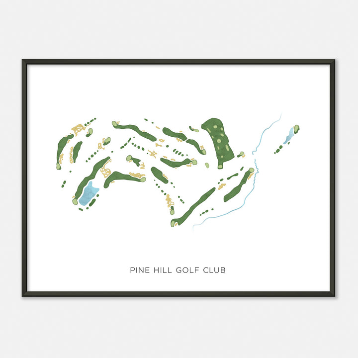 Print of Pine Hill Golf Club Modern Map