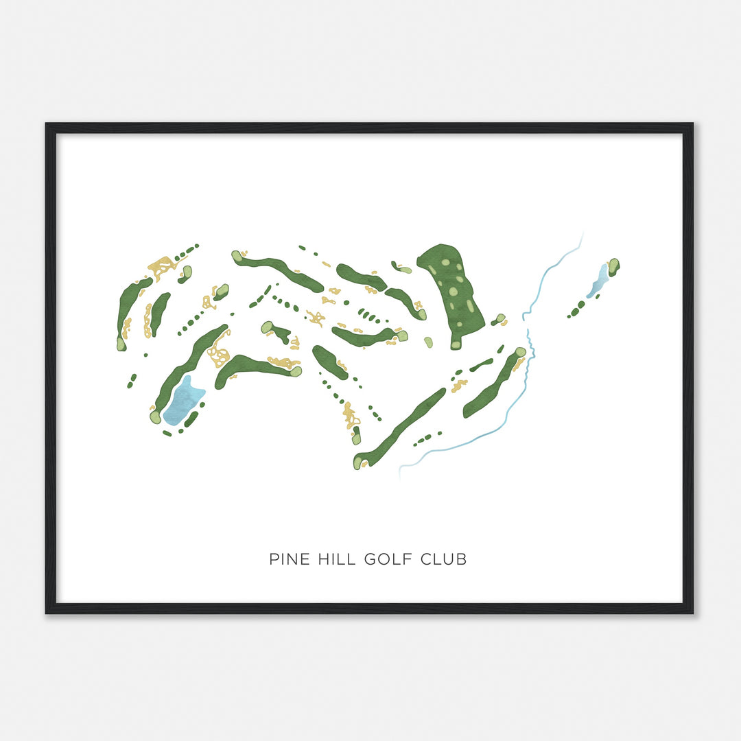 Print of Pine Hill Golf Club Modern Map