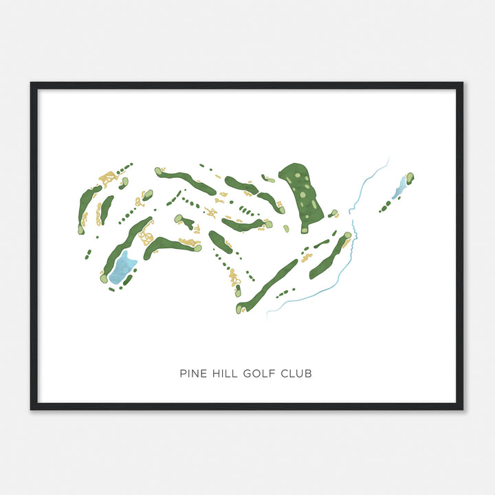 Print of Pine Hill Golf Club Modern Map