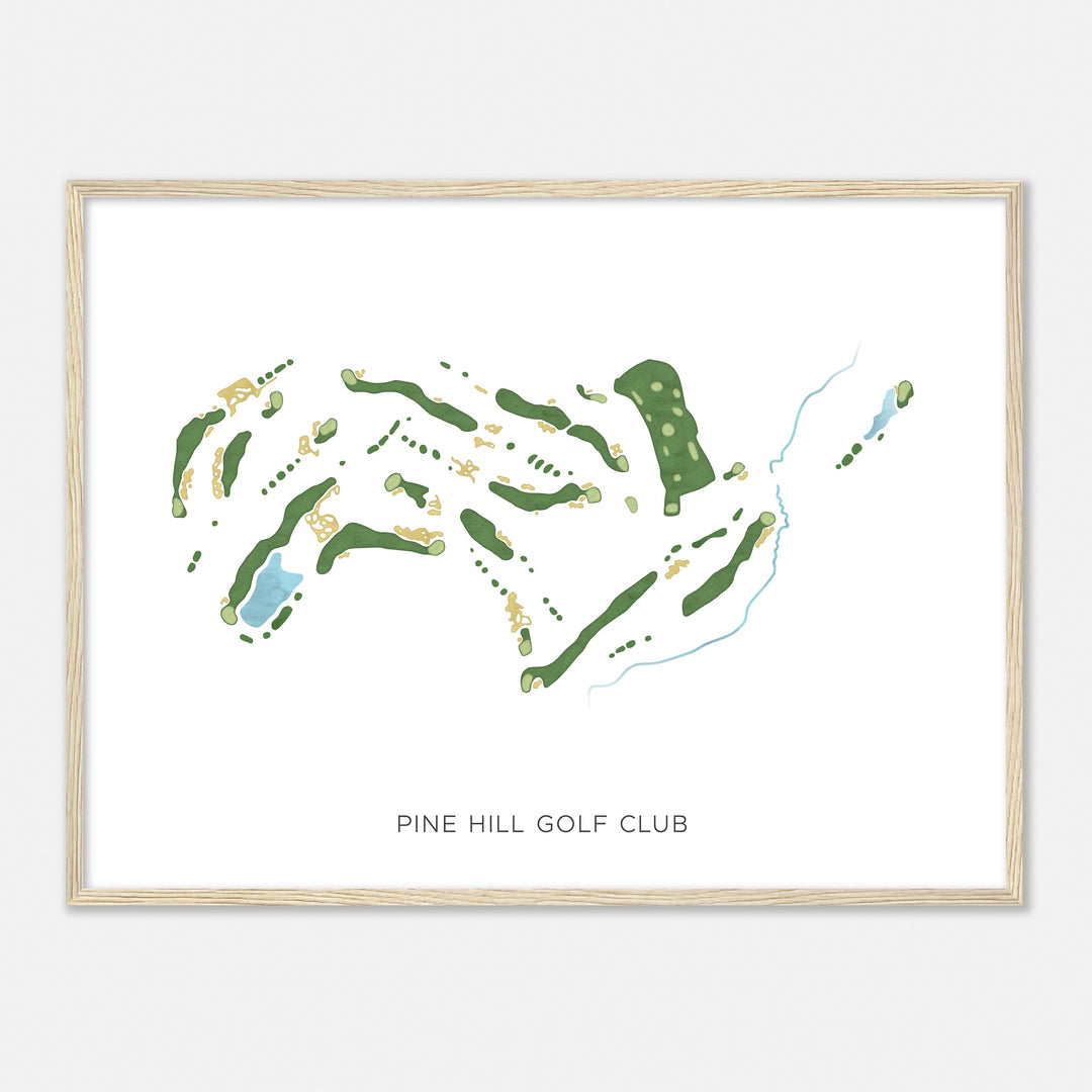 Print of Pine Hill Golf Club Modern Map