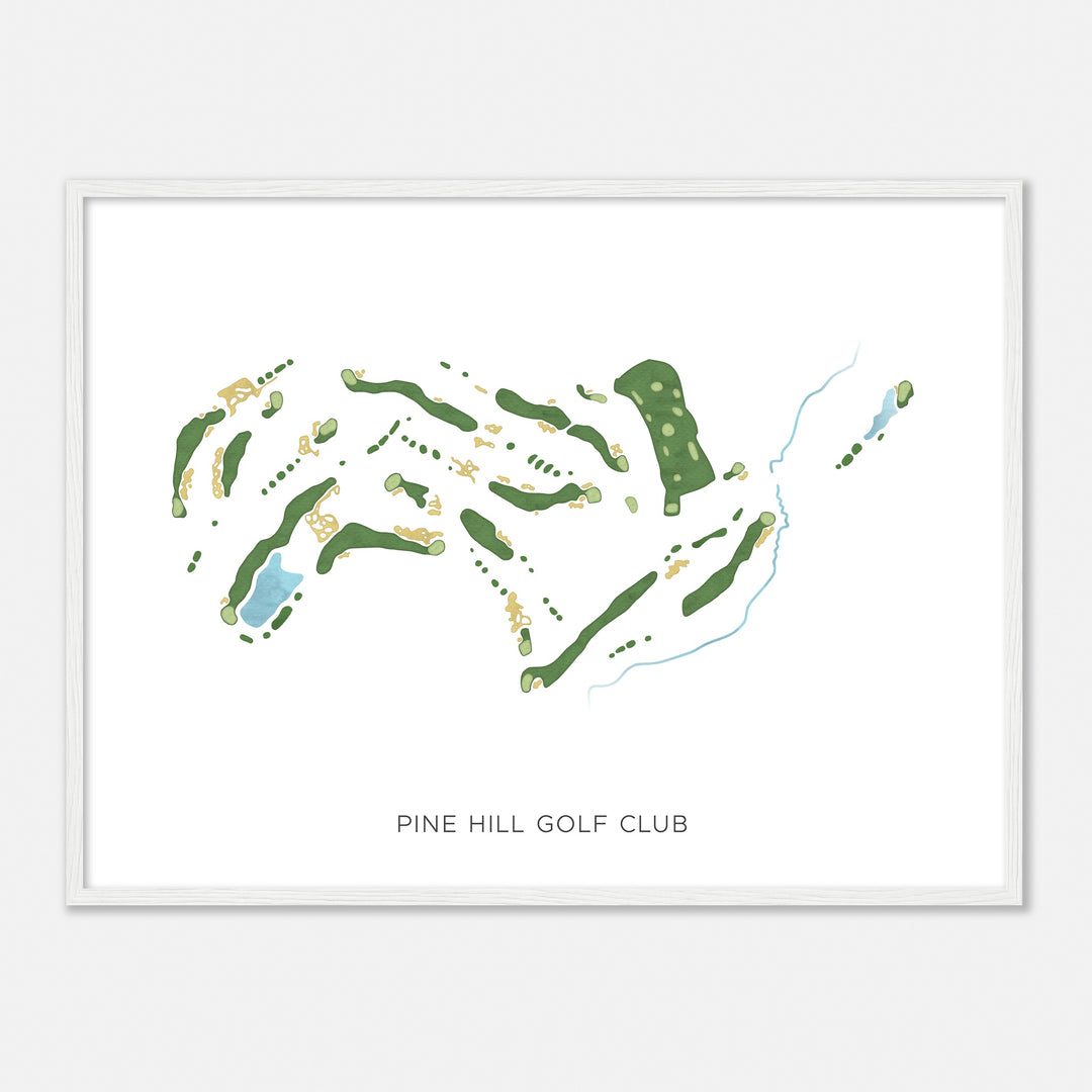 Print of Pine Hill Golf Club Modern Map