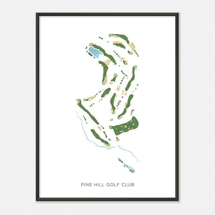 Print of Pine Hill Golf Club Modern Map