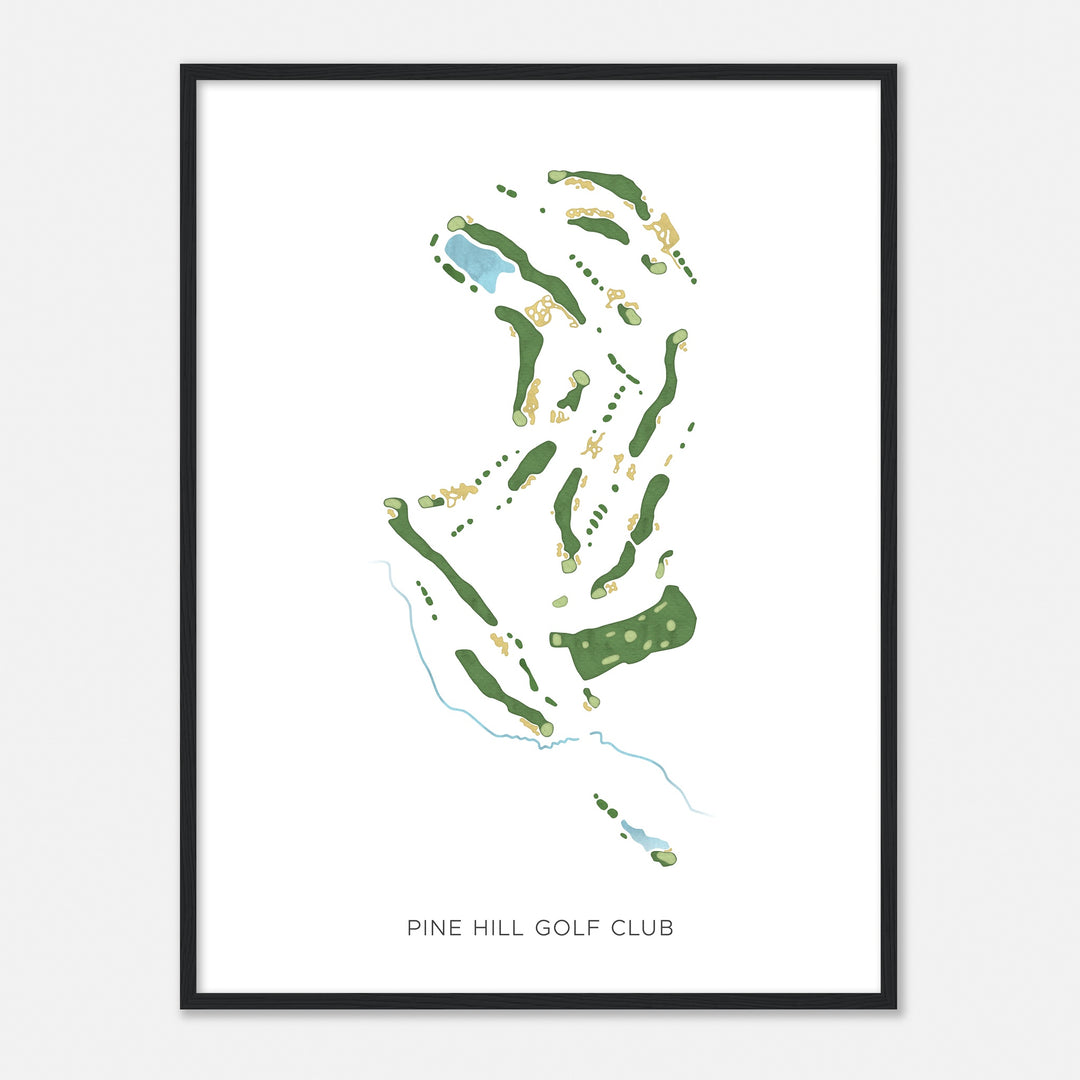 Print of Pine Hill Golf Club Modern Map