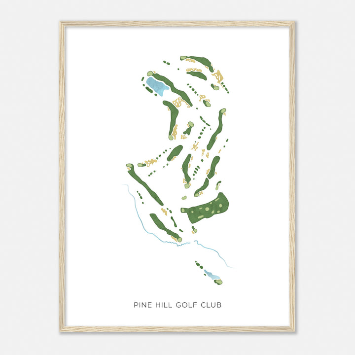 Print of Pine Hill Golf Club Modern Map