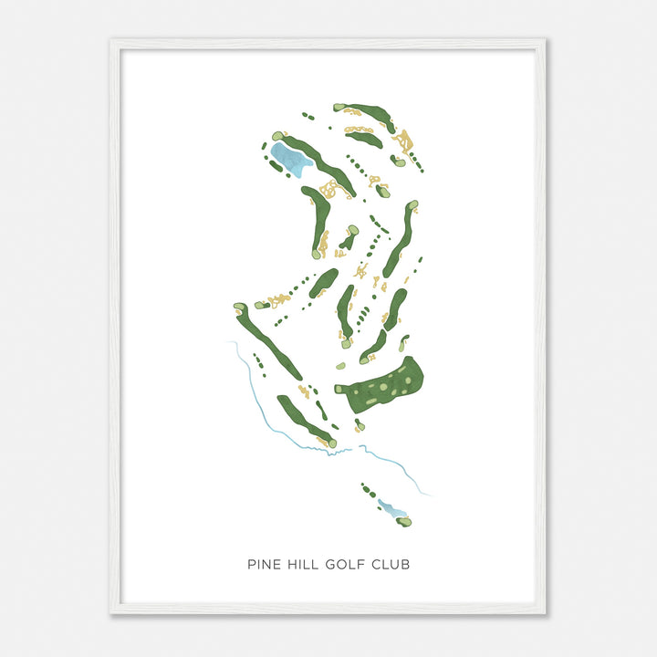 Print of Pine Hill Golf Club Modern Map