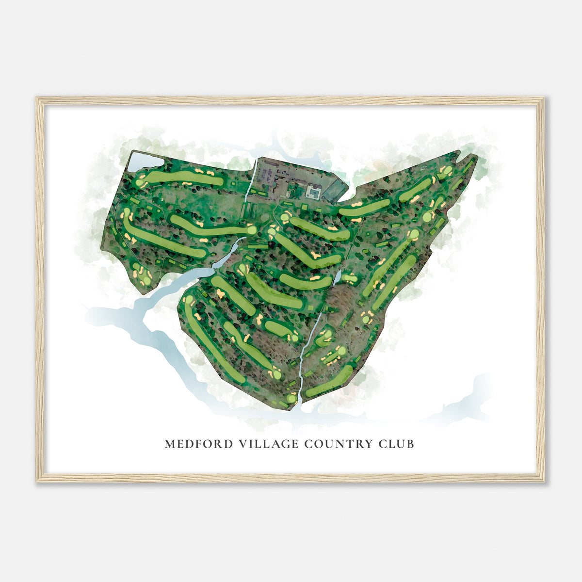 Print of Medford Village Country Club Classic Map