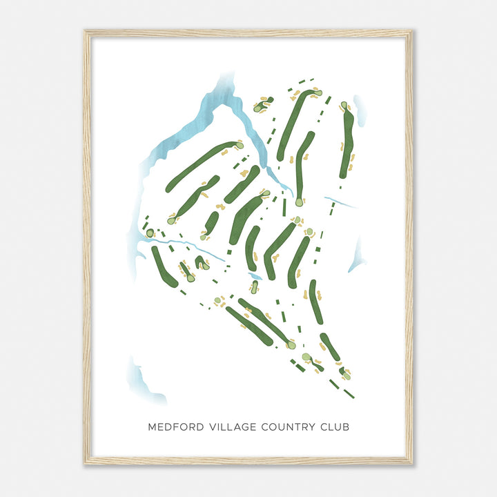 Print of Medford Village Country Club Modern Map