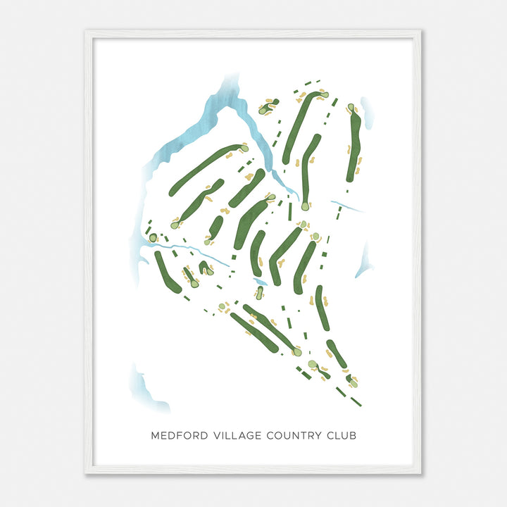 Print of Medford Village Country Club Modern Map