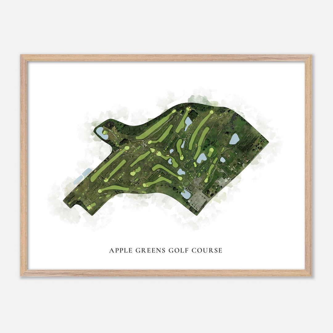 Print of Apple Greens Golf Course Classic Map