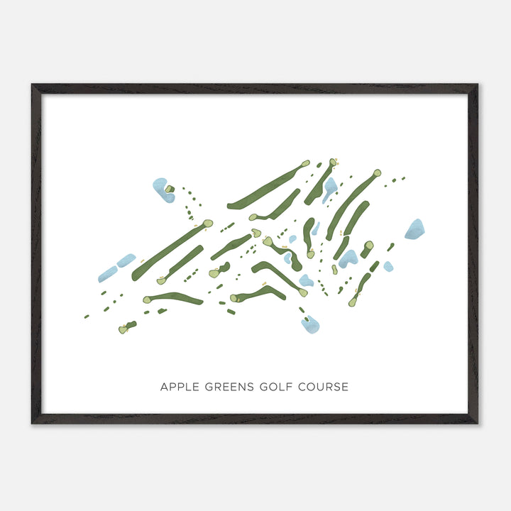 Print of Apple Greens Golf Course Modern Map