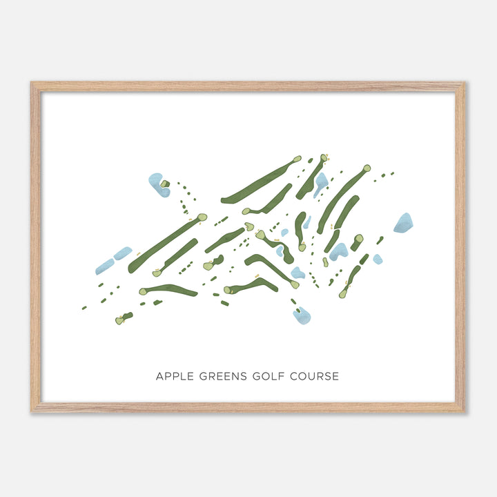 Print of Apple Greens Golf Course Modern Map