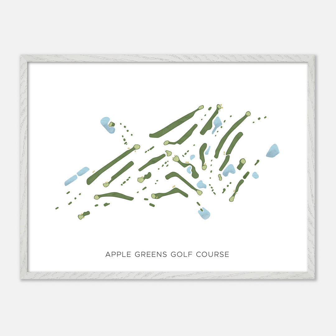 Print of Apple Greens Golf Course Modern Map
