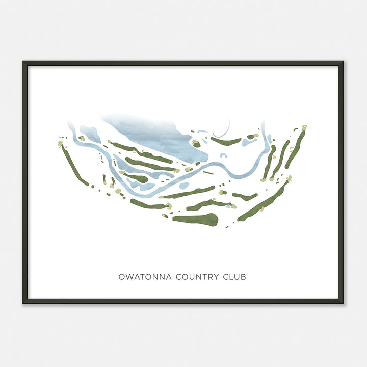 Print of Owatonna Country Club Modern Map