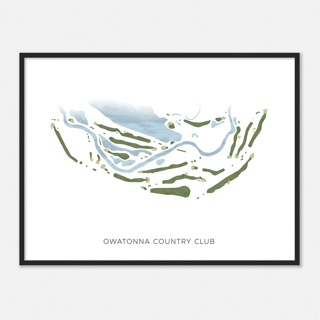 Print of Owatonna Country Club Modern Map