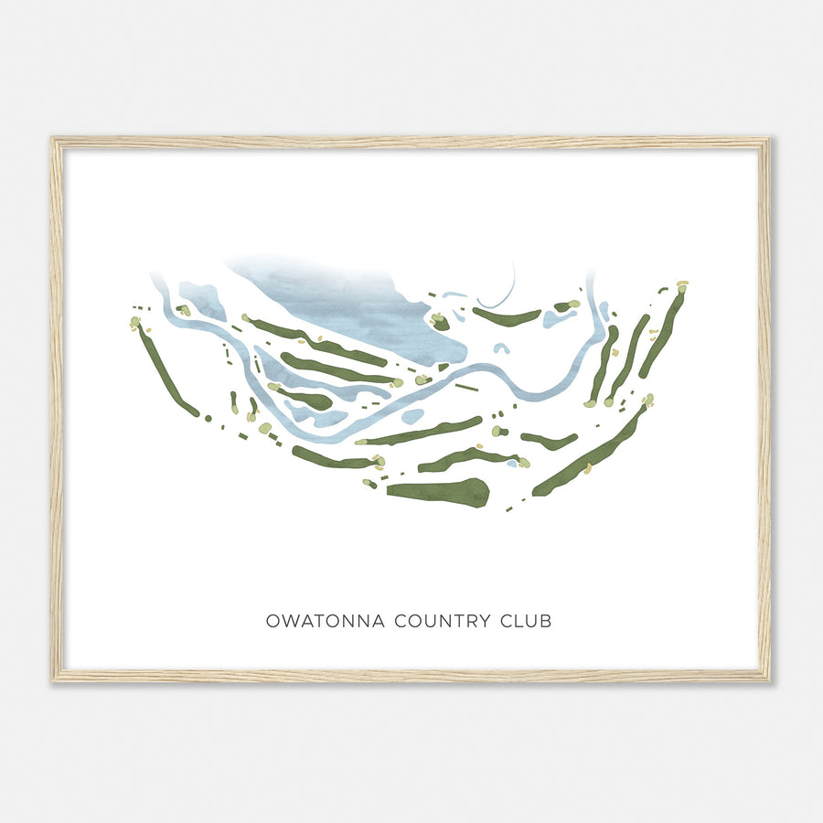 Print of Owatonna Country Club Modern Map