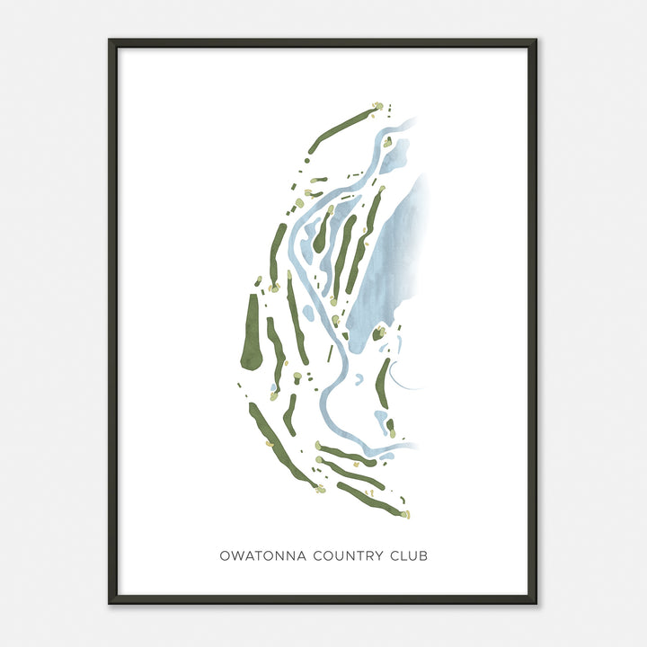 Print of Owatonna Country Club Modern Map