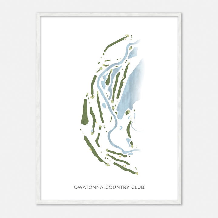 Print of Owatonna Country Club Modern Map