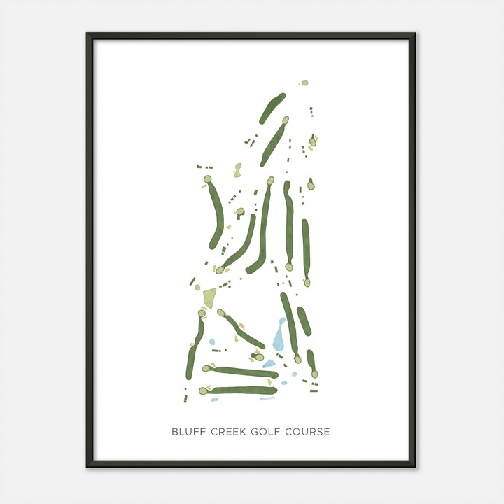 Print of Bluff Creek Golf Course Modern Map