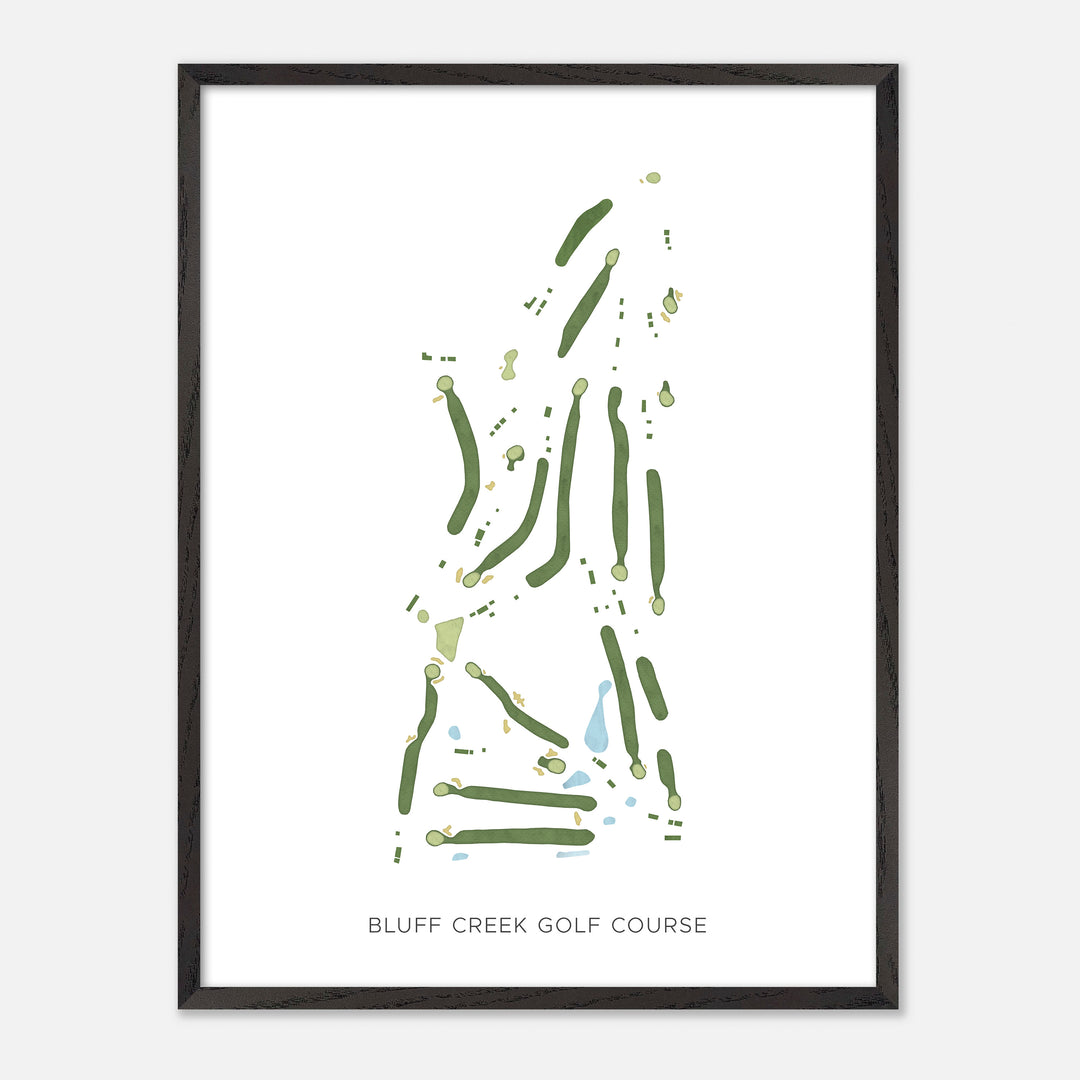 Print of Bluff Creek Golf Course Modern Map