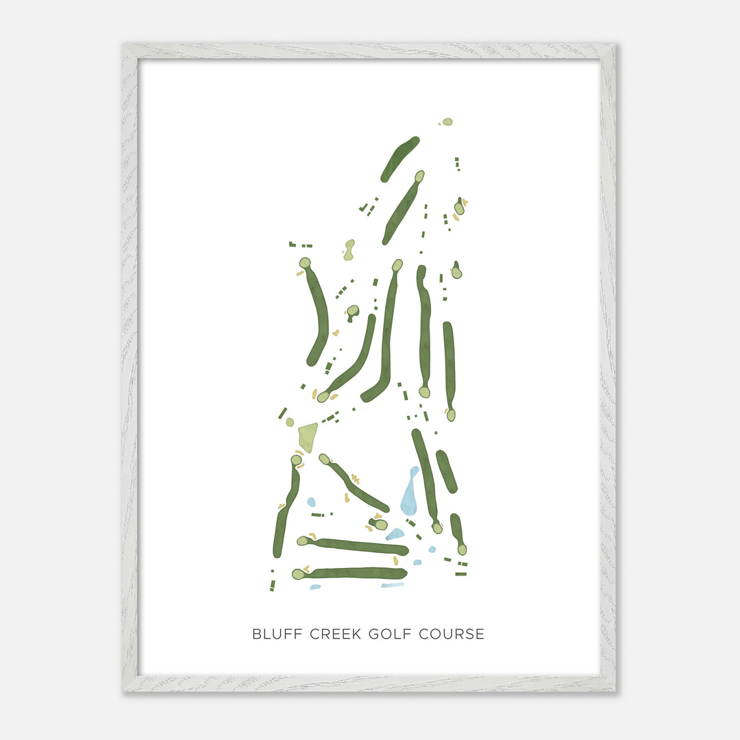Print of Bluff Creek Golf Course Modern Map