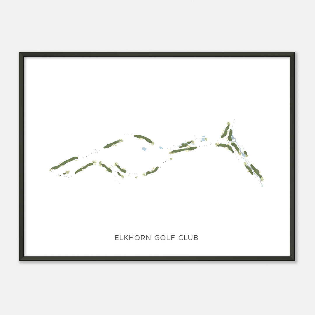 Print of Elkhorn Golf Club Modern Map