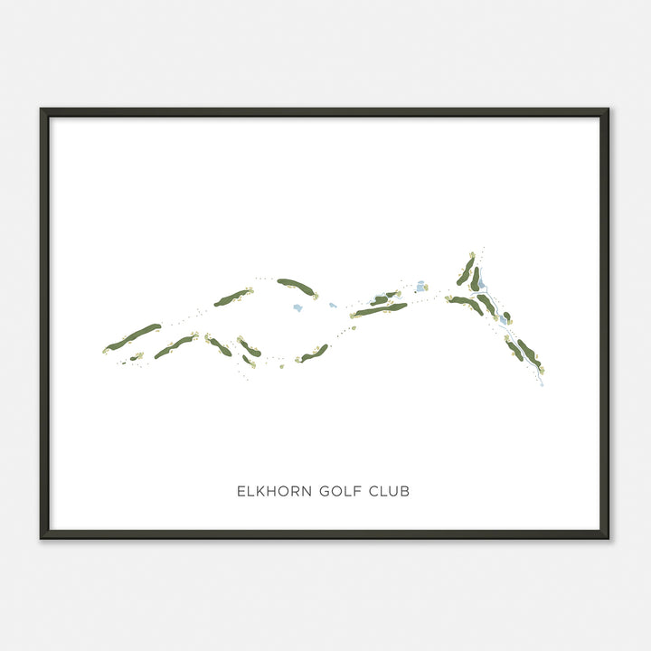 Print of Elkhorn Golf Club Modern Map