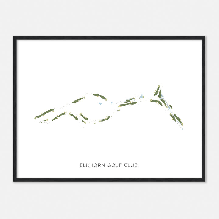 Print of Elkhorn Golf Club Modern Map