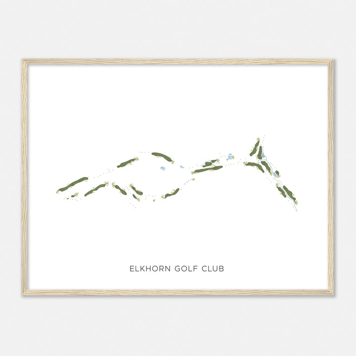 Print of Elkhorn Golf Club Modern Map