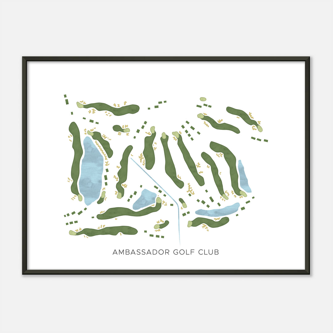 Print of Ambassador Golf Club Modern Map