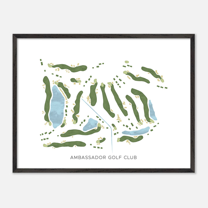 Print of Ambassador Golf Club Modern Map