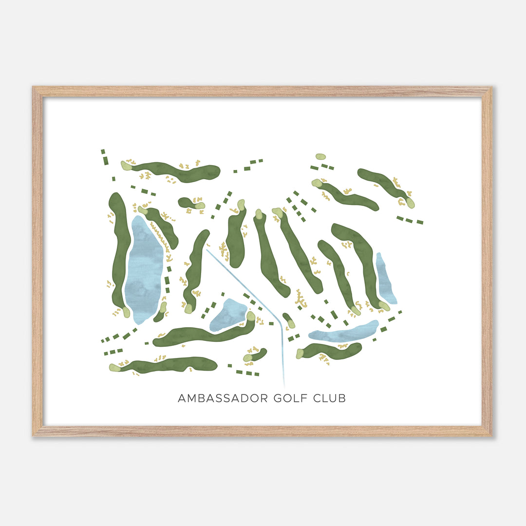 Print of Ambassador Golf Club Modern Map