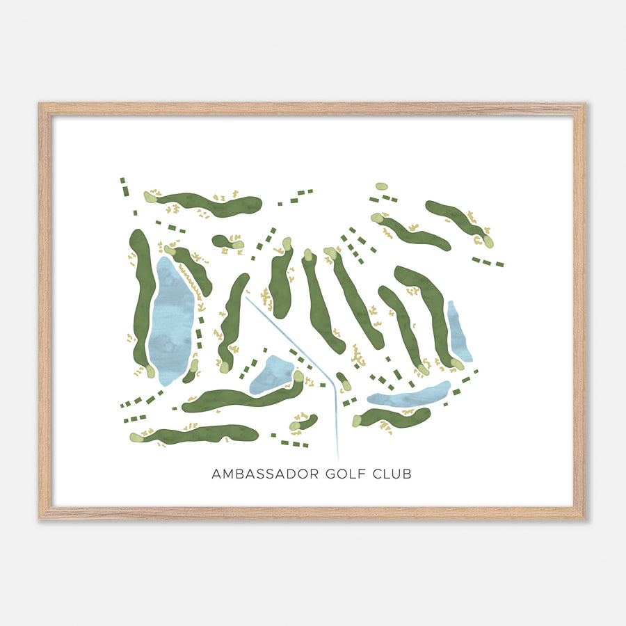 Print of Ambassador Golf Club Modern Map