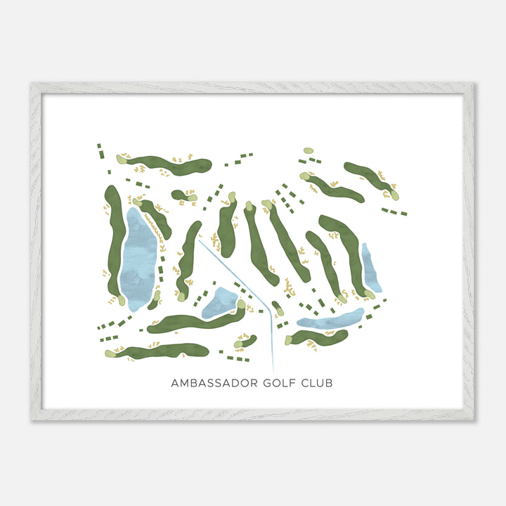 Print of Ambassador Golf Club Modern Map