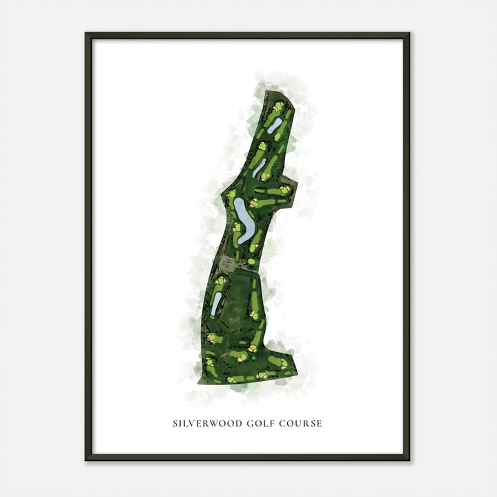 Print of Silverwood Golf Course Classic Map