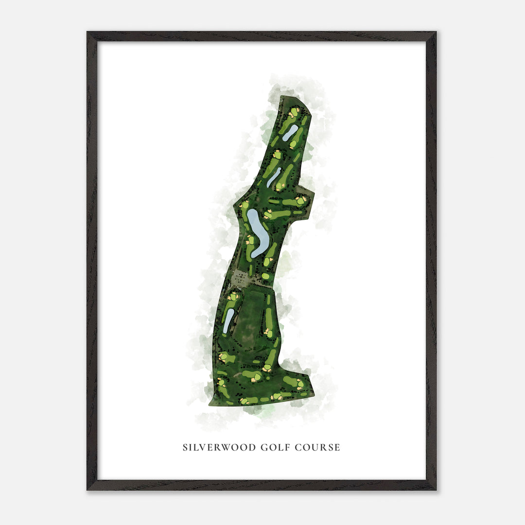 Print of Silverwood Golf Course Classic Map