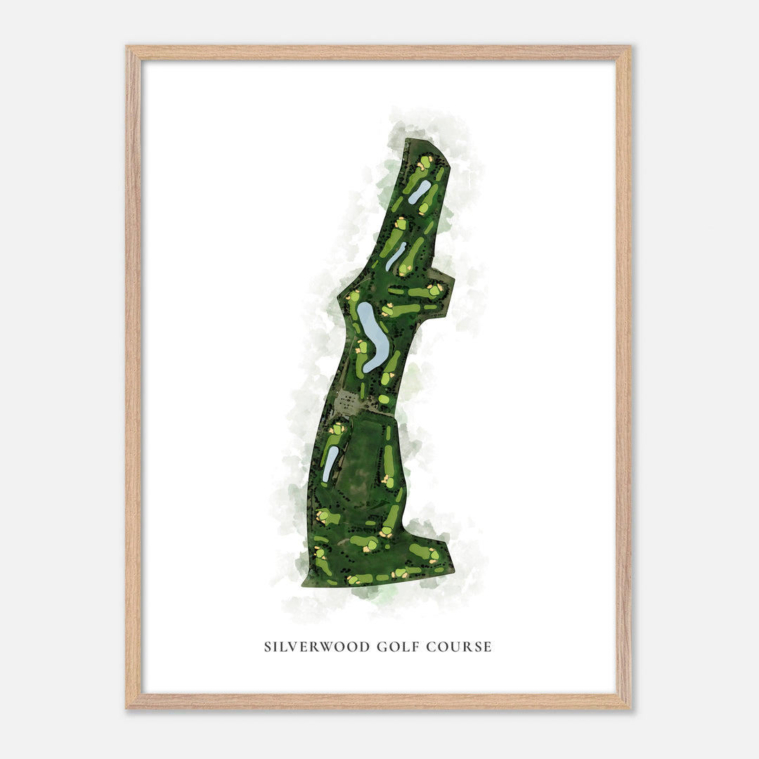 Print of Silverwood Golf Course Classic Map