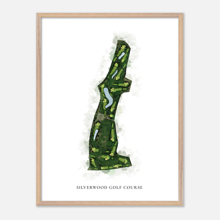 Print of Silverwood Golf Course Classic Map