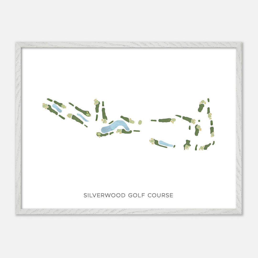 Print of Silverwood Golf Course Modern Map