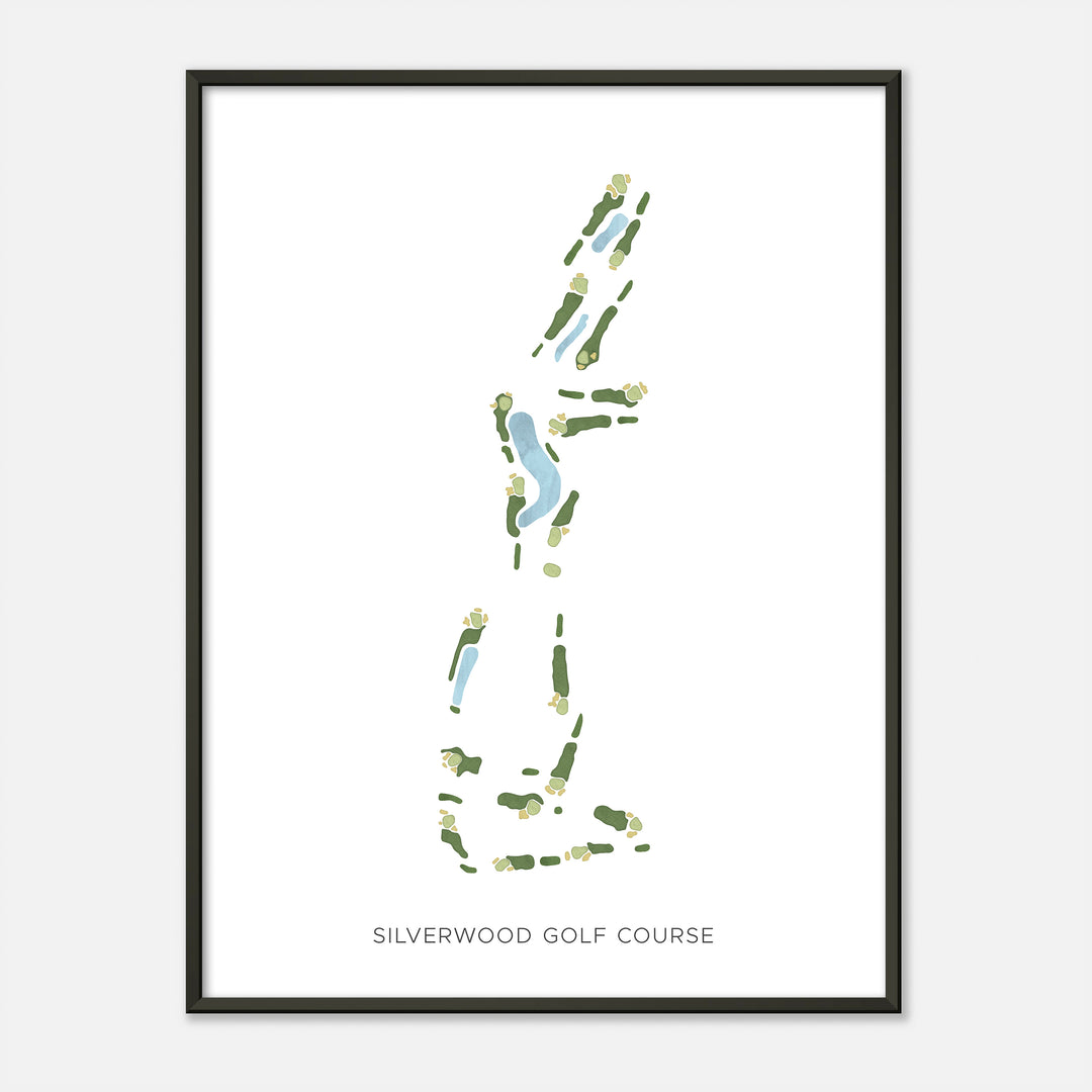 Print of Silverwood Golf Course Modern Map