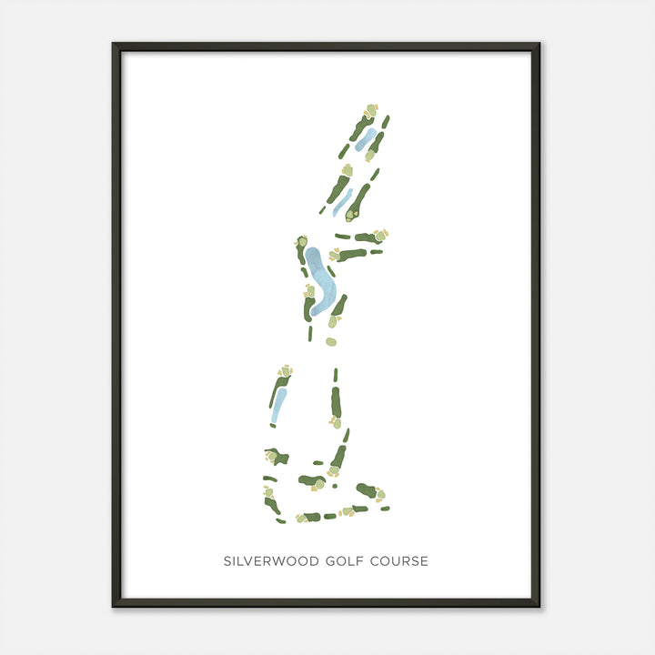 Print of Silverwood Golf Course Modern Map
