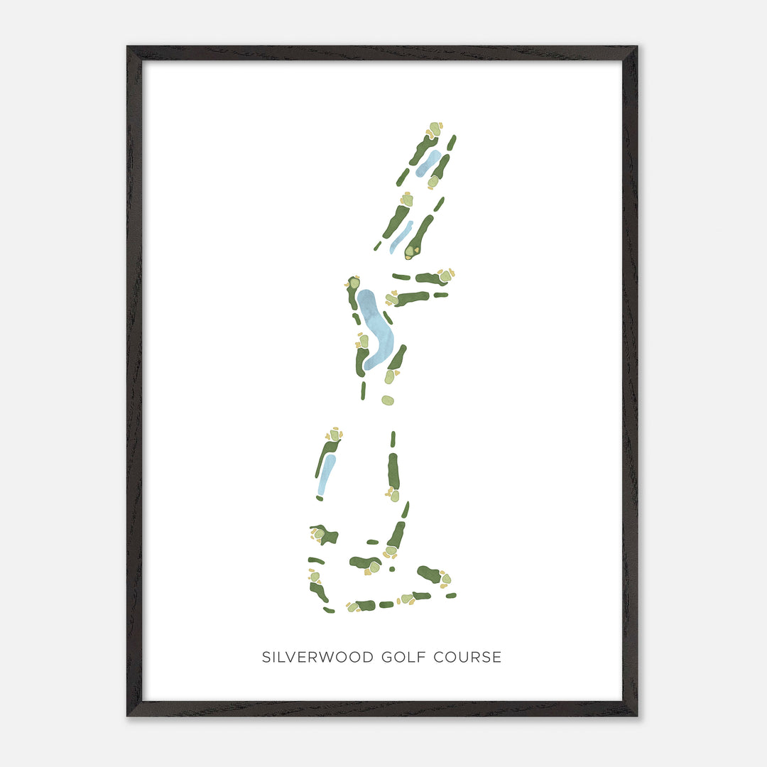 Print of Silverwood Golf Course Modern Map