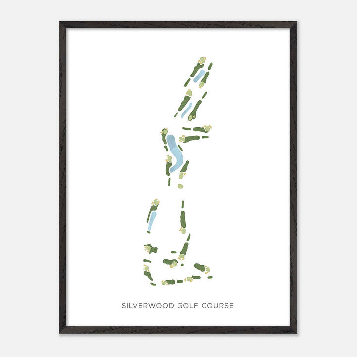 Print of Silverwood Golf Course Modern Map